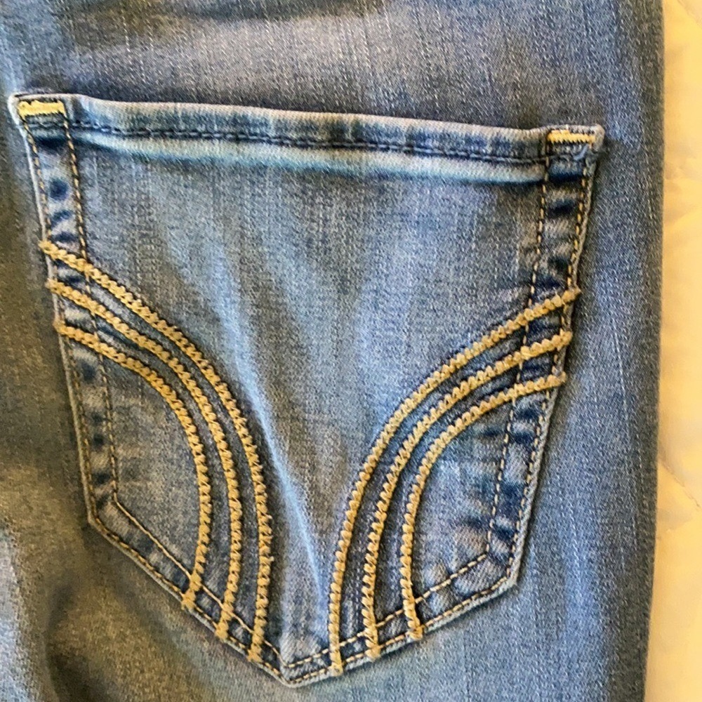 Hollister Kids Girls High Rise Distressed Skinny Jeans Light Wash Size 3R - Picture 11 of 14